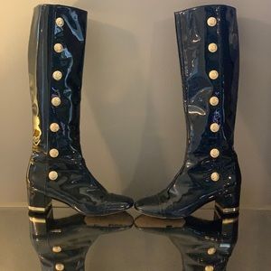 Saks Fifth Avenue Vintage Patent Leather Boots